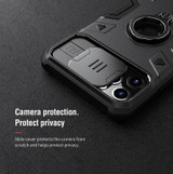 Slide Camera Protect Privacy Ring Phone Stand Holder Back Cover for For iPhone 11 Pro Max Case