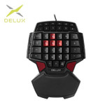 Ergonomic Design Wired Single-Handed Gaming Keyboard