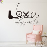 Designer I Love Enjoy what i do Quote Hairdressing Wall Sticker for Beauty Salon Decor