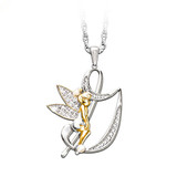 Lovely Crystal 26 letters Flower Fairy Necklaces for Women