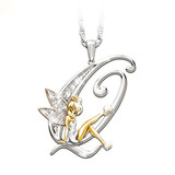 Lovely Crystal 26 letters Flower Fairy Necklaces for Women