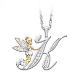 Lovely Crystal 26 letters Flower Fairy Necklaces for Women