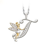 Lovely Crystal 26 letters Flower Fairy Necklaces for Women