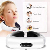 Electric Pulse Back and Neck Massager Far Infrared Heating Pain Relief Tools