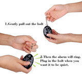 120dB Loud Emergency Personal Alarm Keychain SOS Self Defense(4PCS)