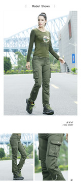 STYLISH High Waist Military Cargo Pants for Women