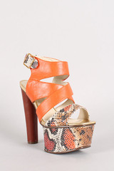 Strappy Open Toe Platform Heel