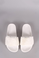 Soft Faux Fur Slide Sandal