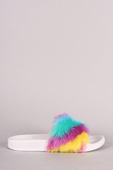 Soft Faux Fur Slide Sandal