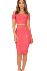 Enid Pink Bandage Dress
