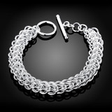 Mesh 18K White Gold Plated Bracelet