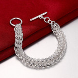 Mesh 18K White Gold Plated Bracelet
