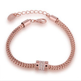 Échirolles 18K Rose Gold Plated Bracelet Made with Swarovski Crystals