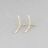 Trendy Ear Stud Earrings Korea Style Gold Color