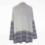 Cowl Neck Color Block Tunic Top