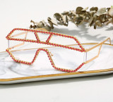 Women Men Diamond Retro Men Sunglasses Frame Square Vintage Sunglasses