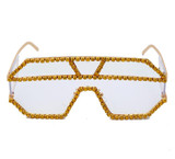 Women Men Diamond Retro Men Sunglasses Frame Square Vintage Sunglasses