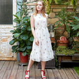 (Woman) Chiffon floral swing dress