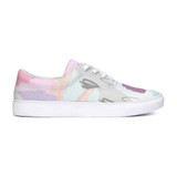 Abstract Doodle Lace Up Canvas Shoe