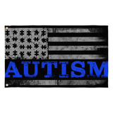 Autism Blue - Puzzle Pieces Real Flags