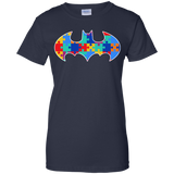 Autism Awareness Puzzle Pieces Bat - Adult