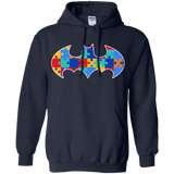 Autism Awareness Puzzle Pieces Bat - Adult