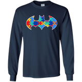 Autism Awareness Puzzle Pieces Bat - Adult