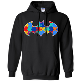 Autism Awareness Puzzle Pieces Bat - Adult