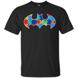 Autism Awareness Puzzle Pieces Bat - Adult