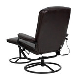 Massage Brown Leather Recliner