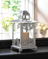 Silver Scrollwork Candle Lantern