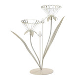 DOUBLE POSY CANDLEHOLDER
