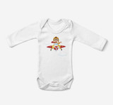 Cartoon Little Boy Operating Plane (Edition 2) Designed Baby Bodysuits