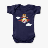 Cartoon Little Boy Operating Plane (Edition 2) Designed Baby Bodysuits