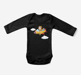 Cartoon Little Boy Operating Plane Designed Baby Bodysuits