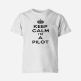 Keep Calm I'm a Pilot Designed Children T-Shirts