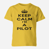 Keep Calm I'm a Pilot Designed Children T-Shirts