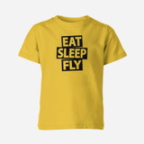 Eat Sleep Fly Designed Children T-Shirts