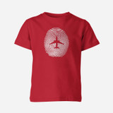 Aviation Finger Print Designed Children T-Shirts