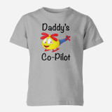 Daddy's Co-Pilot (Helicopter) Designed Children T-Shirts