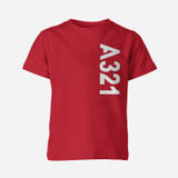 A321 Side Text Designed Children T-Shirts