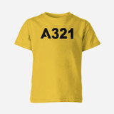 A321 Flat Designed Children T-Shirts