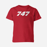 747 Flat Text Designed Children T-Shirts