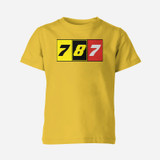 Flat Colourful 787 Designed Children T-Shirts