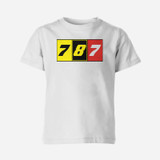 Flat Colourful 787 Designed Children T-Shirts