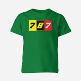 Flat Colourful 787 Designed Children T-Shirts