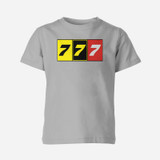 Flat Colourful 777 Designed Children T-Shirts