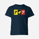 Flat Colourful 747 Designed Children T-Shirts