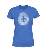 Aviation Finger Print Designed Women T-Shirts