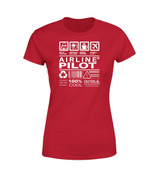Airline Pilot Label Designed Women T-Shirts